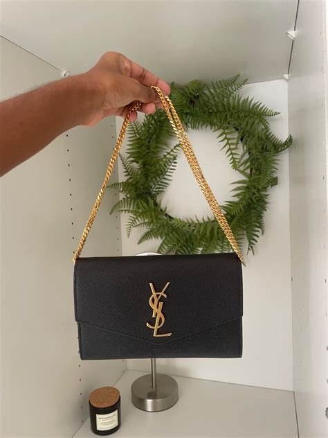 ysl uptown chain wallet.